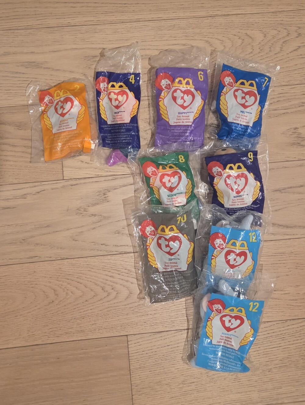 1998 McDonald's TY Teenie  Beanie Babies Partial Set - Assorted Colors